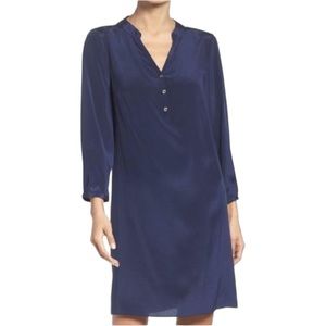 Lilly Pulitzer Delphine True Navy Stretch Silk Tunic Dress